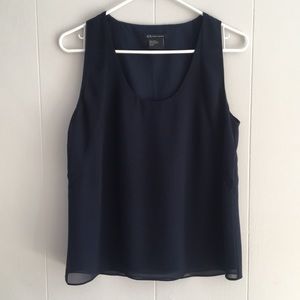 Armani Exchange navy sleeveless blouse